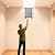 Undercat Wall-Mounted Attic Ladder, 12 Steps Pull Down Attic Stairs, Telescoping Folding Stairs with Pull Rod & Handrails, Retractable Loft Ladder, 661Lbs Load Capacity (Black)
