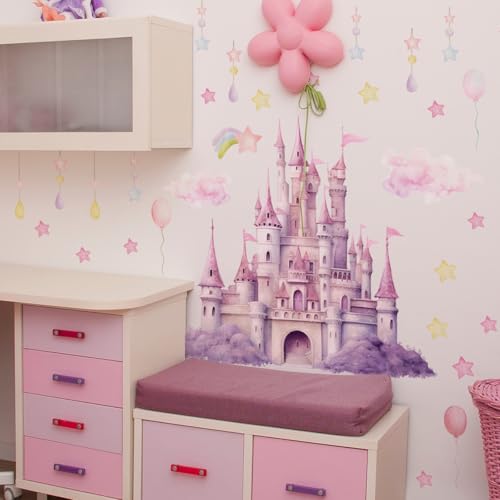 Vinilos Decorativos Castillo Princesa Estrellas Dulces miniatura 2
