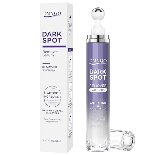 Dark Spot Remover for Face Body and Hands, Dark Spot Corrector for Melasma Age Spot Sun Spot, Brown Spot Remover for Women and Men with 360° Roller - 0.67 floz
