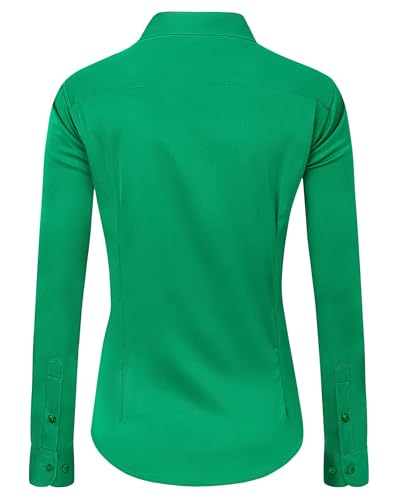 Image of J.VER Womens Dress Shirts Long Sleeve Button Down Shirt Wrinkle-Free Business Casual Blouse Office Work Tops