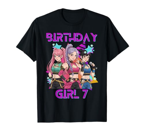 K-Pop K-Pop 7e Anniversaire Fille 7 Ans T-Shirt