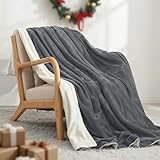 CURECURE Electric Heated Blanket, Extra Large 180x130 cm, 4 Heat Settings, 9-Hour Auto Off & Overheat Protection, Fleece Warming Blanket for Bed, Sofa, Home & Office (Dark Gray, 130 * 180CM)