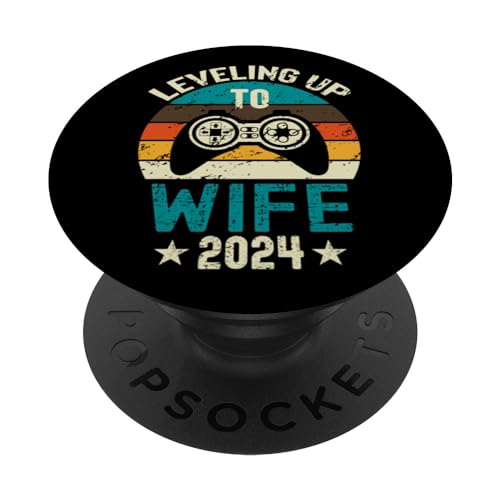 Mettre de niveau à Wife 2024 Funny Bride Gamer Couples Matching PopSockets PopGrip Interchangeable Mettre de niveau à Wife 2024 Funny Bride Gamer Couples Matching PopSockets PopGrip Interchangeable