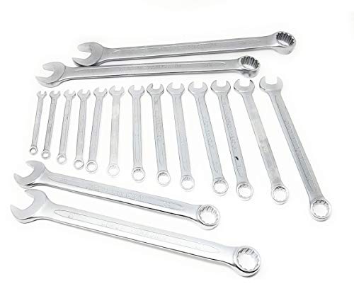 Toolzy 100995 Gabelschlüsselsatz 17 tlg 8-32 mm Extra Lang Satz Ringmaulschlüssel metrisch Gabelringschl.Satz Ring Maulschlüsselsatz Maulringschlüssel Satz Cover