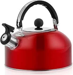 NINGWANG Home Whistling for Stove 3L Steel Tea Water (Red)