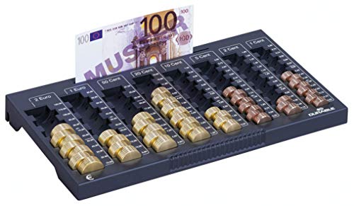 Plateau monnayeur de comptage Euro 8 compartiments Durable 178058 anthracite