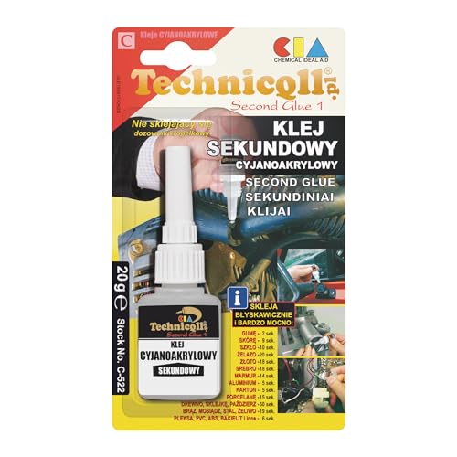 Technicqll 20G Very Strong Super Glue Adhesive for Glass Rubber Metal Wood Porcelain Ceramic