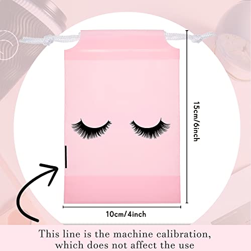 Reginary 60 Pieces Eyelash Cosmetic Bags Mini Small Lash Aftercare Bag Shampoo Bath Bags Plastic Organizer Jewelry Storage Gift Bag Pack for Travel Packaging Small Business, 3 Colors, 4 x 6 Inch2