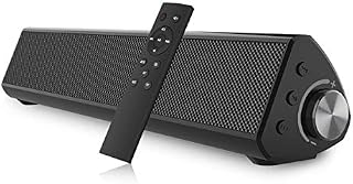Portable Sound bar, Bestisan Soundbar Wired and Wireless Bluetooth 5.0 Speaker for TV Speakers Mini Home Theater Surround with Built-in Subwoofers Remote Control Smartphone Tablet PC Desktop Projector
