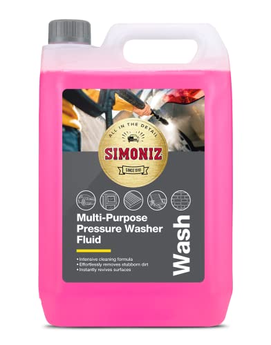 SIMONIZ SAPP0174A Multi Purpose Pressure Washer Shampoo Fluid, Pink, 5 Litre