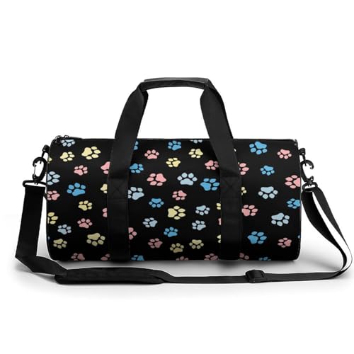 Sac de voyage motif pattes colorées avec bandoulière