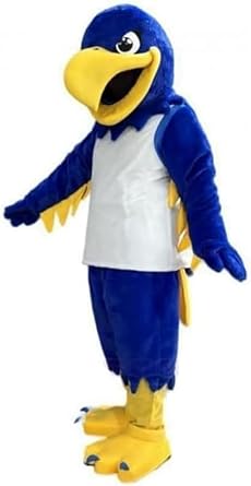 Fierce and Stylish Blue Falcon Mascot Costume for Adults Men & Women with Built-in Fan Inside the Head