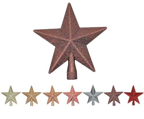 Puntale per albero di Natale in rame, puntale per albero di Natale a forma di stella, puntale per albero di Natale, decorazione a forma di stella, ornamenti per Natale, decorazione natalizia