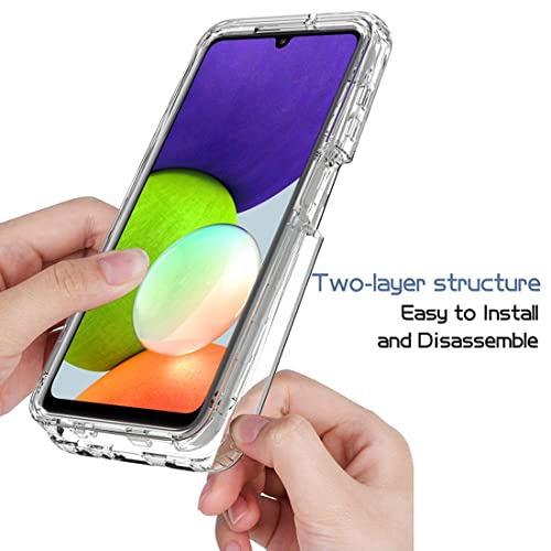 Coque Galaxy A22 4G transparente antichoc avec verre trempé - 4