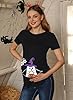 Women's Halloween Pregnancy Spooky Ghost Baby Top Printed Funny Fancy Maternity Shirt Black XL #4
