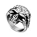 ANAZOZ Bauge Homme Acier Inoxydable Anneau Style Punks Bagues Homme Argent Griffe de Dragon Crâne Bagues Rétro Punk Vintage Gothique Biker Taille 54