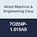 Allied Machine & Engineering 7C224P-1.015AS AM300 Coating C2 Carbide (K20) GEN3SYS XT Drill Insert, Series 24, Low Rake Geometry, 1-1/64" Diameter