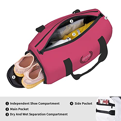 Personalized Sport Duffel Bag Dry Wet Separated Gym Bag Custom Monogrammed Travel Duffel With Name Text Logo #TOP3