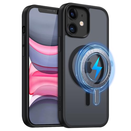 MOBESV Cover Magnetica per iPhone 11 6,1 Pollici, Custodia Compatibile con MagSafe, Cover Traslucida Opaca Posteriore Sottile Antiurto, Nero MOBESV Cover Magnetica per iPhone 11 6,1 Pollici, Custodia Compatibile con MagSafe, Cover Traslucida Opaca Posteriore Sottile Antiurto, Nero