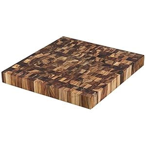 Ruvati 17 x 16 x 2 inch thick End-Grain Acacia Butcher Block Solid Wood Large Cutting Board – RVA2445ACA