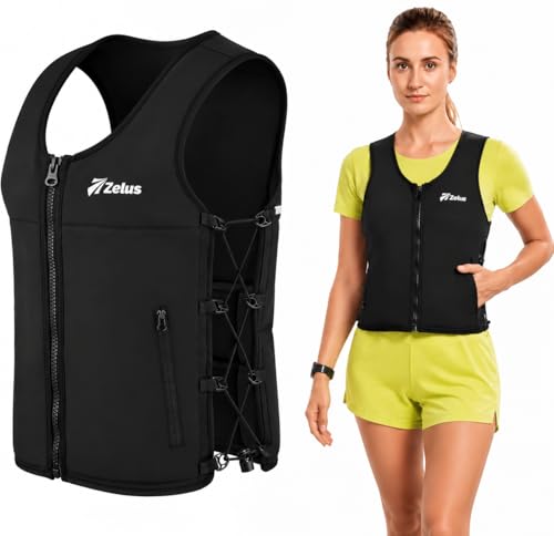 ZELUS Weighted Vest Woman, Adjustable Weighted Vest 1-10lb/ 1-15lb with Removable Z-Fit Soft Iron Weights, for Weight Loss Running Walking Rucking Strength Training, Reflective & Pocket Design by ZELUS - Used condition - US$146.03
