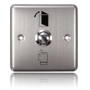 NAVKAR SYSTEMS Stainless Steel Switch Panel Door Exit Push Button Access Control (3/3) inches