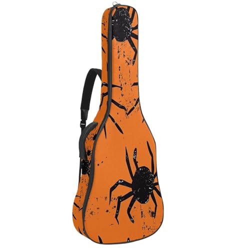 Sac guitare acoustique araignée Halloween : transport léger en tissu Oxford