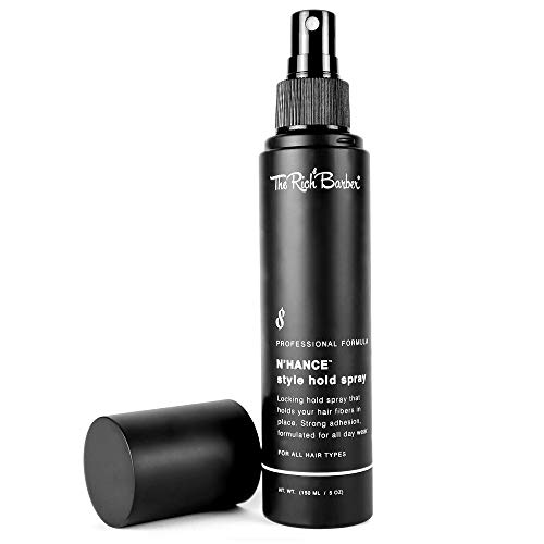 The Rich Barber NHance Hair Fibers Hold Spray | Effective Conditioning & Natural Look Fiber Hold Spray | Improve Hold, Water Resistance & Professional Styling (4 fl oz)