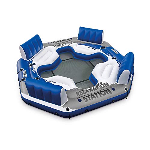 Intex Pacific Paradise 4-Person Relaxation Station Water Lounge River Tube Raft