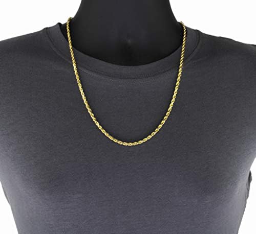 Nuragold 14k Yellow Gold 5mm Solid Rope 