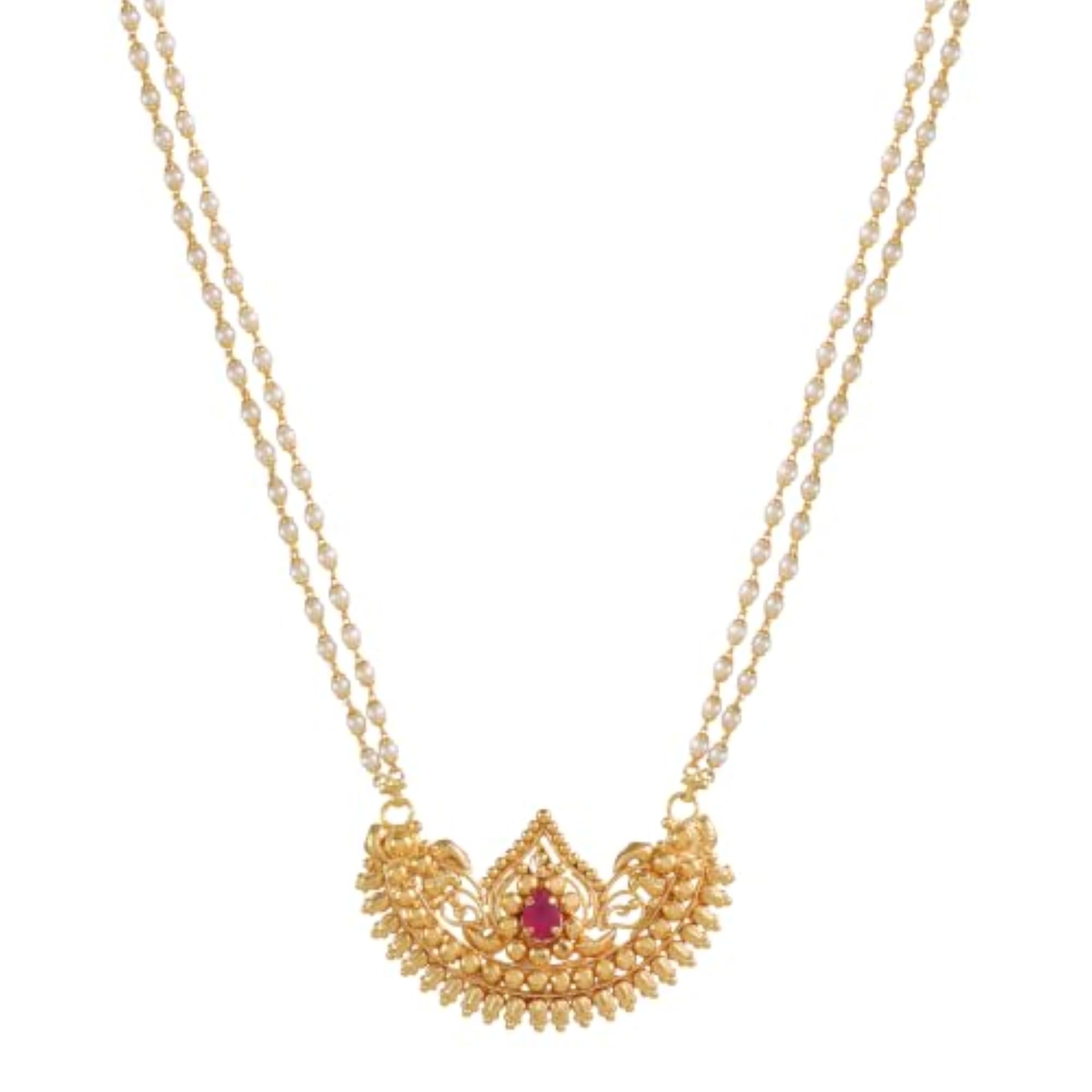 Micro Plated Dollar Pendant Double Line Long Chain