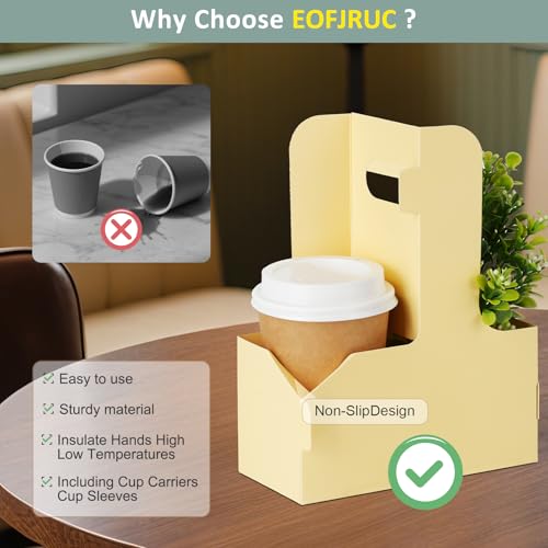 2 Cup Drink Carrier 16 Pack - 50% Off Disposable Coffee Cup Holders - Image 5