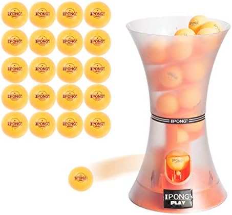 iPong Play Table Tennis Trainer Robot with 20 ABS Training Balls, Orange