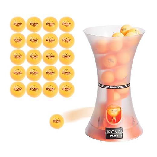 iPong Play Table Tennis Trainer Robot with 20 ABS Training Balls, Orange