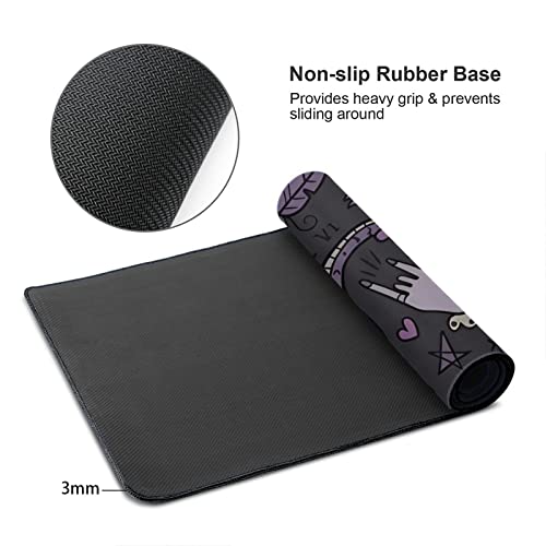 Tapis de souris extra large antidérapant et épais violet noir - 7