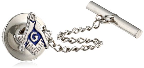 Status Men's Tie Tac Small Masonic Compass, Silver, One Size