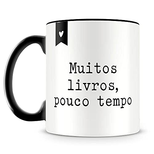 Caneca personalizada: “Muitos livros, pouco tempo”