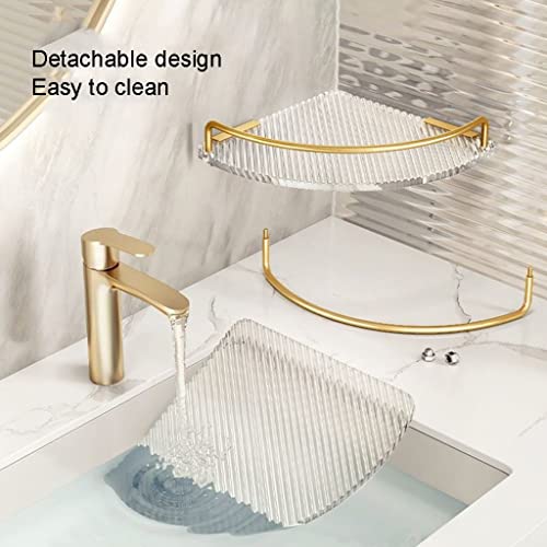 Caddy de douche d'angle en acrylique transparent pour rangement mural - 7