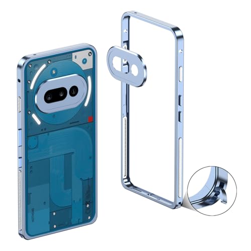 Image of for Nothing Phone (3a) Bumper Cases Metal Frame Heat Dissipation Cover with Lens Protector - Blue