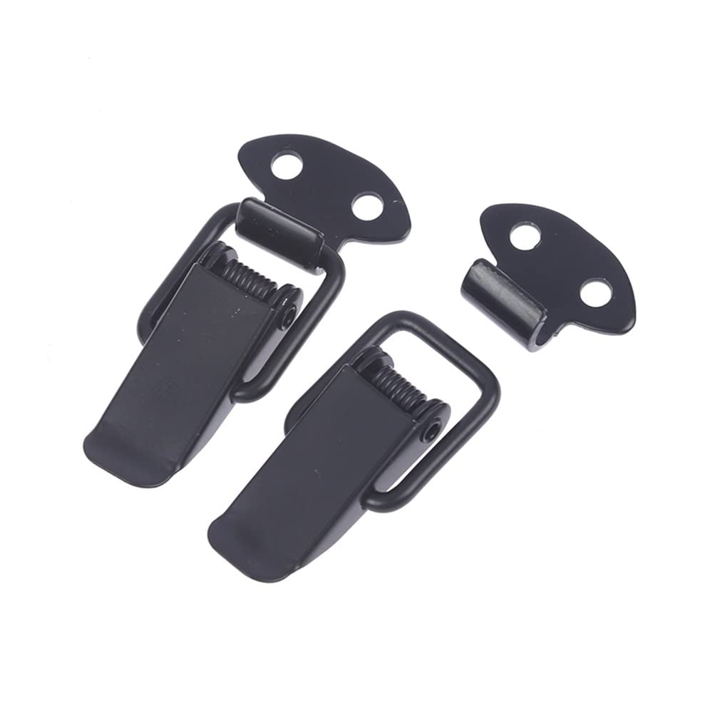 BOYALE 2PCS Snap Lock Toggle Latches Spring Loaded Clamp Clip Case Box Latch Catch Toggle Tension Lock Lever Clasp Closures Crate Lock (Color : Black)