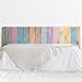 MEGADECOR Testiera per letto in PVC, decorativa, economica, struttura in legno, assi verticali di colori invecchiati, varie misure (200 cm x 60 cm)