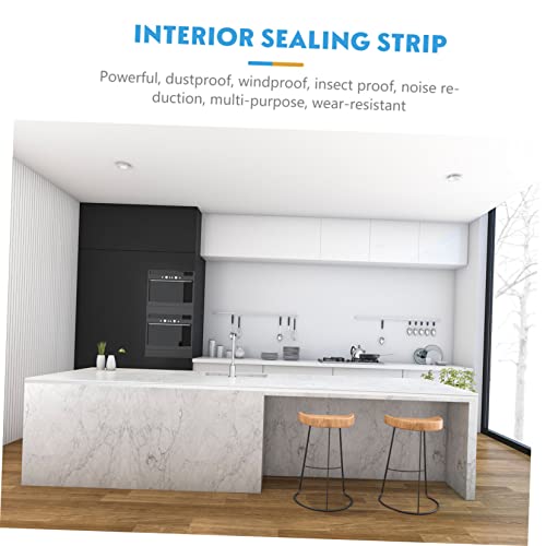 DOITOOL 1pc Sealing Strip Sealing Repair Tape PVC Adhesive Caulk Door Sweep Weather Stripping Practical Windproof Strip Door Insulator Stoppers Door Seal Strip Bath White Window