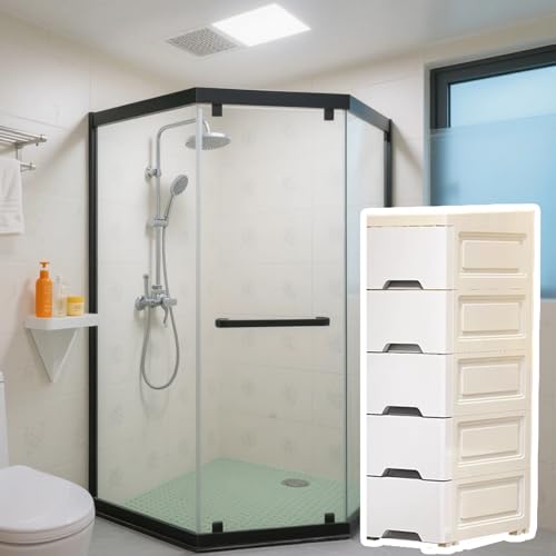 Meuble de rangement salle de bain étroit contre le désordre