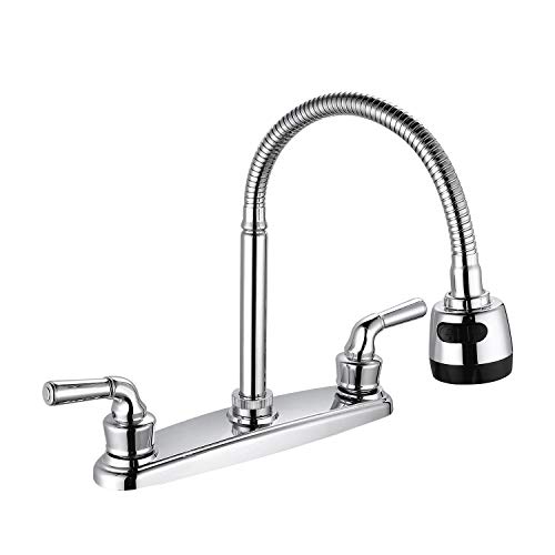 SOLVEX 2 Handle Kitchen Sink Faucet, High Arc 360 Swivel