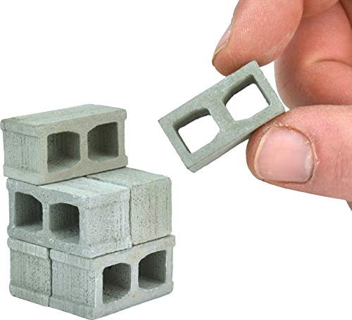 Acacia Grove Mini Cinder Blocks, 6 Pack, 1/12 Scale