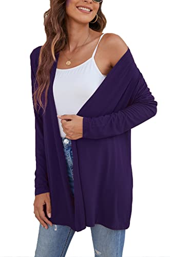 Image of Ladlop Women's Lightweight Open Front Cardigans Long Sleeve Casual Soft Drape Fall Cardigan