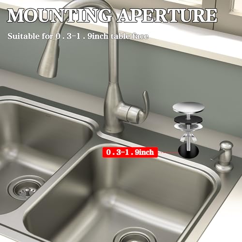 Edelstahl Wasserhahn Lochabdeckung,Küchen Lochabdeckung,5cm Spülbecken Abdeckung,Spüle Auslaufsicher Hahnlochstopfen Pülbecken Abdeckung Gute Abdichtung Waschbeckenabdeckung,für Spülbeckenlochstopfen