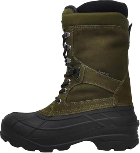 Kamik Men's Nation Plus Snow Boot, Olive, 8.5 W US4