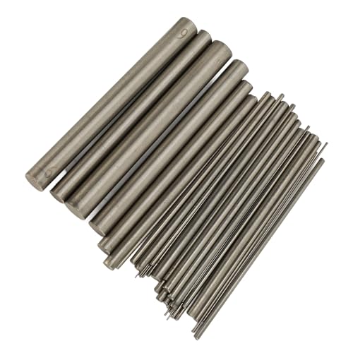 36 PCs Edelstahl -Rundstangenset, Mehrere Größen für -Handwerksmodell, Gute Leistung, Breite Anwendung, Kompakte und Leichte, Ausgezeichnete Edelstahlmaterial, Klein, Klein