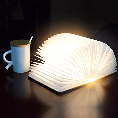 LED Buchlampe im klassischen Buch Design - Schöne Leselampe für Kinderzimmer oder Schlafzimmer - 4,5 Watt - angenehmes warmweiß Licht für eine